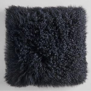 Z Gallerie Mongolian Pillow 22" Black TWO available used for staging